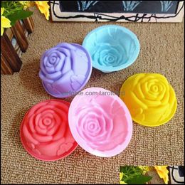 Wholesale 8Cm Korea Rose 60Ml Hand Made Soap Molds Fda Grade Sile Cake Muffin Bakeware Tool Drop Delivery 2021 Baking Mods Kitchen Dining