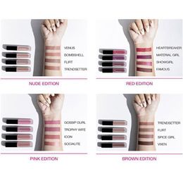 Lip Makeup Velvet Matte Cream Lips Stain Gloss Set Liquid Lipstick 4 Color Long-Lasting Moisture Lipgloss Kits