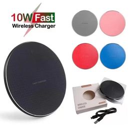 Newest 10W Fast Quick Wireless Charger For iPhone 15 14 13 12 mini 11 Pro X XS Max XR X 8 Plus USB Qi Charging Pad S23 Huawei