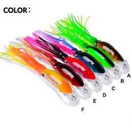 New 240Pcs/Lot 6 Color 17.5cm 19g Simulation Squid Fishing Lure Bait Kit 3D Holographic Eyes Saltwater Fishing Lures Stable and Tempting K1646