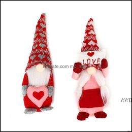 Other Festive Party Supplies Home Garden Valentine Handmade Gnome Faceless Elf Rudolph Office Desktop Stuffed Decor Holiday Gifts For Girl