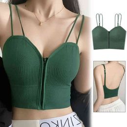 Open Back Bra Seamless Brasserie Comfortable Top Women Wirefree Low Back Underwear Lingerie Sexy Backless Bralette Sujetadores L220726