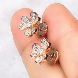 Stud Dainty Female Earrings With Flower Shape Design Young Lady Daily Wearable Accessories Exquisite JewelryStud Kirs22