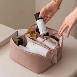 HBP Cosmetic Bags Cases Large Leather Travel Cosmetic Bag for Women Cosmetic Organiser High-capacity Makeup Bag Storage Pouch for Female Makeup Box 220825