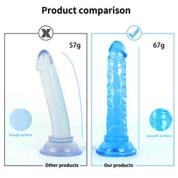 Full Body Massager Sex toys masager Realistic Dildo Anal Masturbator Toys for Couples Crystal Jelly Suction Cup Penis Thrusting Phalos Women Hot 3BLR QKPW