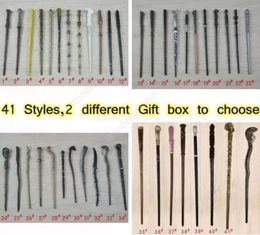 Vintage Magic Wand 41 Styles Magical Wands Party Favor With Gift Box Xmas Halloween Cosplay Gifts 1000pcs DAW472