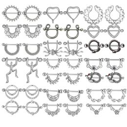 YYJFF Nipple Rings Mix 20 Styles Clear Colors NRM20-1