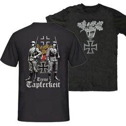 soldier shirt Canada - Men's T-Shirts Wehrmacht Bundeswehr Soldier Loyalty And Glory Iron Cross Medal T-Shirt. Summer Cotton Short Sleeve O-Neck Mens T Shirt