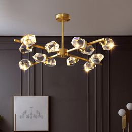 Acrylmaterial K9 Materialien Kronleuchter Lampe Moderne LED Anhänger Kronleuchter Beleuchtung für Esszimmer Kronleuchter Licht