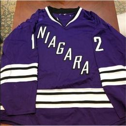 Customise Thr tage Niagara Univ. Road #12 Alfieri Gemini Hockey Jersey Embroidery Stitched or custom any name or number retro Jersey