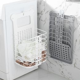 Foldable Dirty Laundry Basket Home Decor Hanging Storage Toy Clothes Container LJ200821