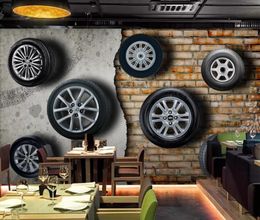 Custom car Tyres Wallpapers Home Decor car Living room wallpaper for bedroom walls TV Background Photo pegatinas de pared