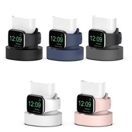 3 in 1 Silicon Ladder Shape Soft Holders Portable Charging Stand for Smart Watches Cellphones Earphones