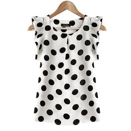 Blusa De Lunares Blancos De Gasa Negra Oferta Online | DHgate.com
