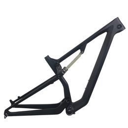 Full Suspension 29er Boost Carbon Fiber T1000 Disc XC MTB Frame FM198 Travel 120mm Black Matte Max Tire 29X2.4