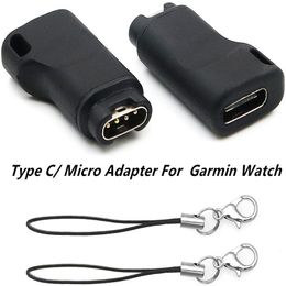 USB Type C/Micro Charge Converter for Garmin Fenix 7/6/5X Instinct 2 Venu 2 plus Tactix EPIX Enduro Forerunner Vivomove Adapter