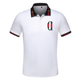 Luxury Italy Tee T-Shirt Designer Polo Shirts High Street Embroidery Garter Snakes Little Bee Printing Clothing Mens Brand Polo Sh56