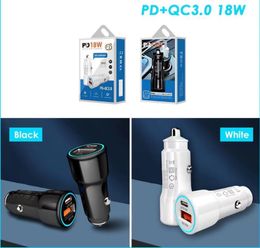 15W Car Chargers USB 3.1A Type C Dual Port PD QC Fast Charging For Laptop Car Phone Charger 18w