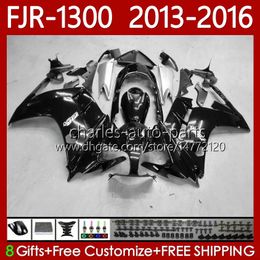 OEM Bodywork For YAMAHA FJR-1300 FJR 1300 A CC FJR1300A 2001-2016 Metal black Years Moto Body 112No.24 FJR1300 13 14 15 16 FJR-1300A 2013 2014 2015 2016 Fairing Kit
