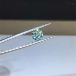 Beads Other Loose Moissanite 2022 Brilliant Cut 1-2 Carat D Color VVS1 Diamond Test Past Blue Gemstone For Engagement Rings JewelryOther