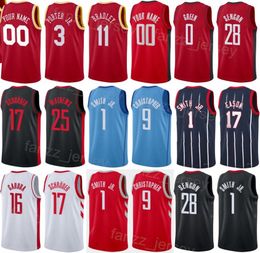 Print Association Basketball Edition Eric Gordon Jersey 10 Jalen Green 0 JaeSean Tate 8 Alperen Sengun 28 Kenyon Martin Jr 6 Kevin Porter Jr 3 City Sport Shirt Man Kids