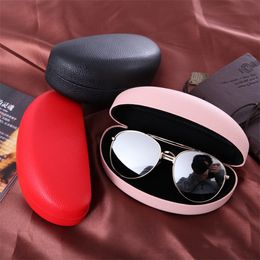 Color Leather Sunglasses Glasses Case Style Men and Women Compression Fashion Iron Box 220812