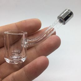 Smoking Replaceable 510 Screw Thread Portable Dry Herb Tobacco Thick Quartz Bowl Bong Waterpipe Wax Oil Rigs Nails Straw Philtre Mouthpiece Cigarette Holder DHL Free