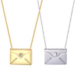 Pendant Necklaces Love Letters Necklace Stainless Steel I You Secret Gift Message EngravedPendant