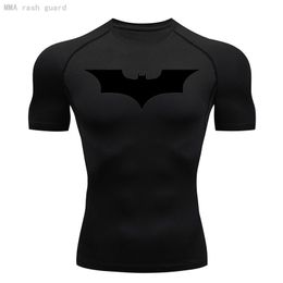 Training Shirt Compression Man Breathable Summer Top Short Sleeve Gym T shirt MMA Sport Black Skinny Run 220622