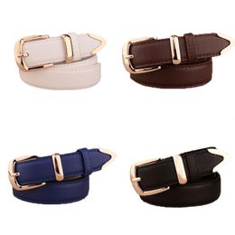 Belts Alloy Buckle Women PU Leather Wild Female Waist Brown Black White Red Girls Pants Jeans Fashion Belt Pasek DamskiBelts