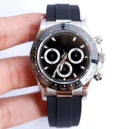 super5A factory Men's watch fold buckle rubber strap 40mm 7750 movement sapphire table mirror