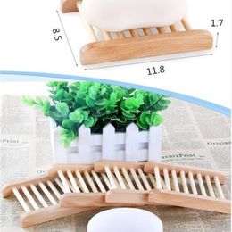 50pcslot Can engrave logo Wooden Natural Soap Dishes Tray Holder Storage Rack Plate Box Container Bathroom Dis Y200407