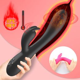 G-Spot Rabbit Dildo Vibrator For Women Heating Vibrating Vagina Massager Masturbator Clitoris Stimulator sexy Toys Adults 18