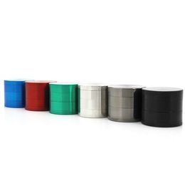 4 Layer Zinc Alloy Metal Tobacco Grinder Herb Smoking Grinders 6 Colors 40mm Hand Muller Crusher