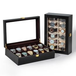 Watch Boxes & Cases Black Paint Baking High-grade Mechanical Storage BoxWatch
