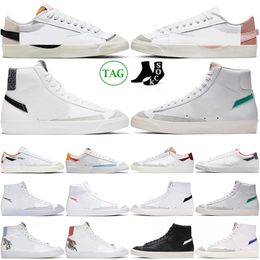 cheap white sneakers for women UK - cheaper mens trainers blazer mid 77 running shoes Vintage Ghost Black White High City Pride Jumbo lue Green men women outdoor sneakers casual walking jogging