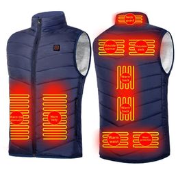 Heated Vest USB Heated Jacket Camping Hunting Thermal Clothing Outdoor Camping Hiking Fishing Travelling Winter Warm Vest Adults 220516