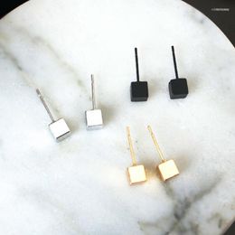 Stud Korea Simple Geometric Cube Earrings For Women Statement Bride Wedding Temperament Square Jewellery AccessoriesStud Odet22 Farl22