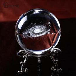 3D Solar System Crystal Ball Planets Glass Ball Milky Way Globe Miniature Model Home Decor Astronomy Gifts Ornament 6/8cm 201212