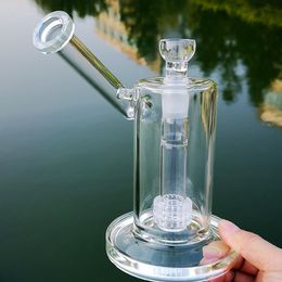 8 Inch Mobius Sidecar Hookahs Bong Unique Dab Rig 18mm Female Joint Matrix Perc Glass Bongs Water Pipe Small Oil Rigs With Bowl Logo