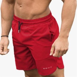 2019 New Fashion Casual Men's Gyms Shorts With Pockets Bodybuilding Clothing Fitness Walking Workout Jogger Shorts T200409