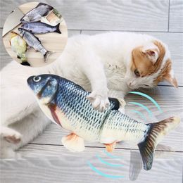 Electronic Pet Cat Toy Fish Electric USB Charging Simulation Toys for Dog Chewing Playing Biting cat Supplies LJ201125