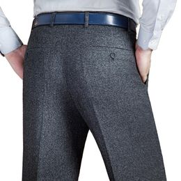 Ternos masculinos Blazers Pequim História de terno masculino Homens Vestir inverno engrossar calças de lã, cortes de trabalho formal, calças de trabalho formal