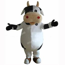 Halloween Milk Cow Mascot Costume High quality Cartoon Anime theme character Adults Size Christmas Carnival Party Outdoor Outfit