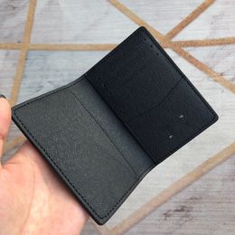 Men's Silver Grey Print Wallet Premium Business Unisex Credit Card Holder Wallets Fashionable Folding Short Clip Luxury Brand225h