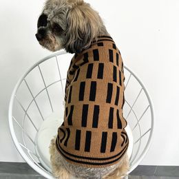 Pet Pullover Sweaters Dog Apparel Full Letters Jacquard Bulldog Sweater Winter Fall Schnauzer Knit Tops Shirts