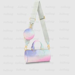 Summer 2022 PAPILLON BB Shoulder Bags Jacquard strap Designer Spring in the city Women Handle Bag With Round Coin Purse Midnight Fuchsia