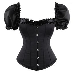 Belts Vintage Crop Tops Black Short Sleeve Sexy Bustiers Sculpting Girdle Womens Corset Camisole Push Up Tank DXAABelts Smal22