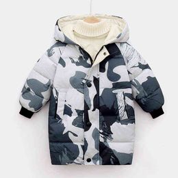 Russian Winter Kid Jackets For Boys Jackets Thick Long Jacket Girls Coat Fashion Snowsuit 3-10Y Teenager Children Overcoat Parka J220718