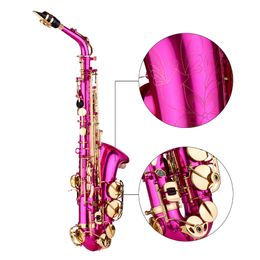 2022Brass Engraved Eb E-Flat Alto Saxophone Sax Abalone Shell Buttons with Case Gloves Cleaning Cloth Grease Belt Brush